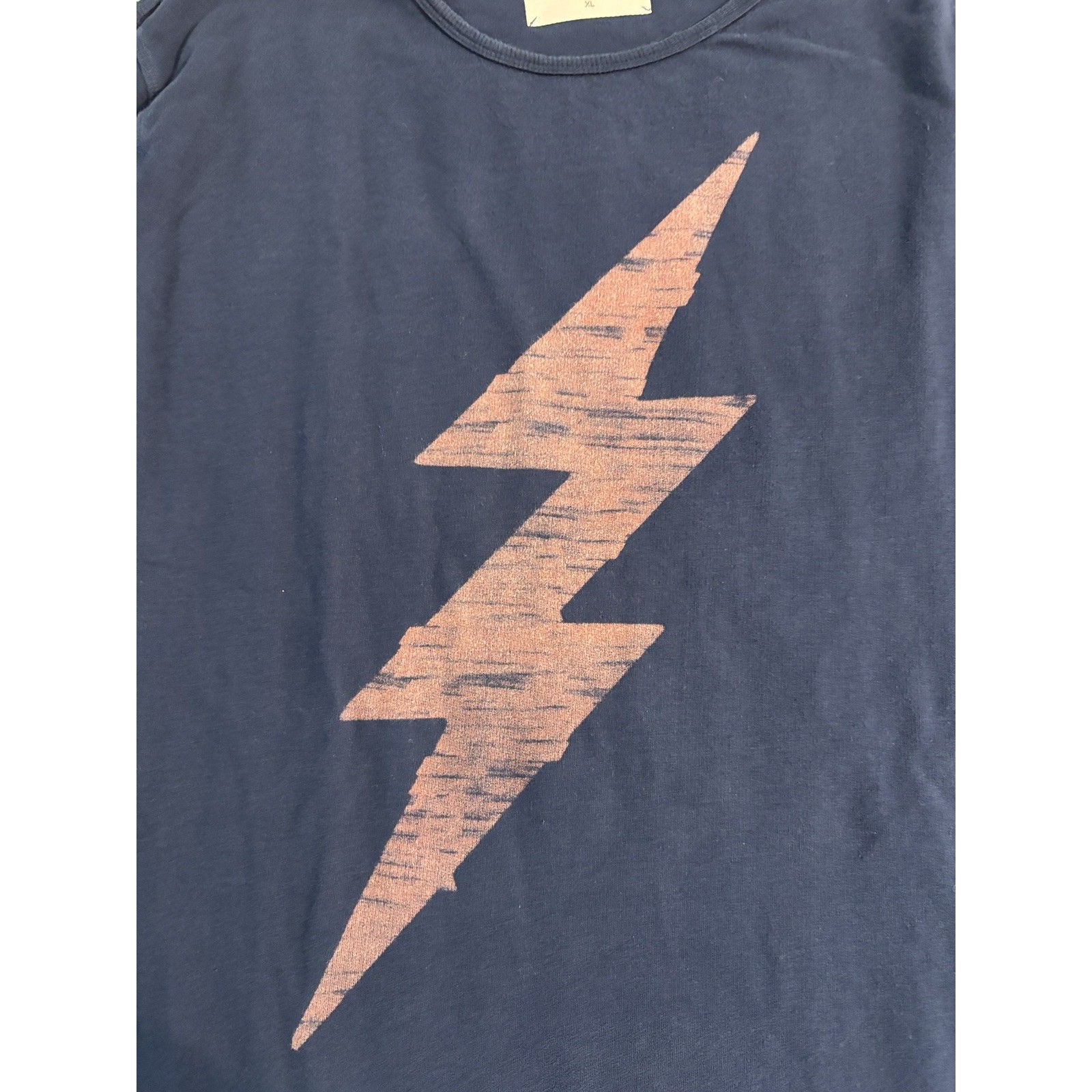Vestige Lightning Bolt Crewneck Sweatshirt Men’s Xl Navy Blue Pink 100% Cotton — image 8 of 8